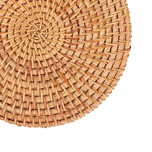 Sets de table ronds en rotin 16cm et dessous de plat isolants