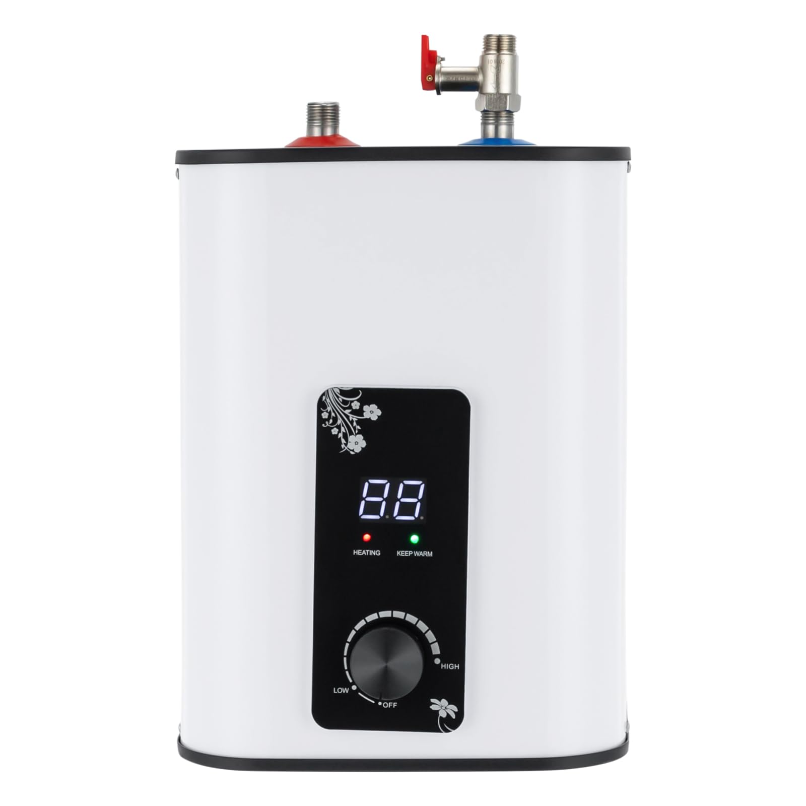 Scaldabagno elettrico da 8 l, 1500 W, mini scaldabagno elettrico, dispositivo sottotavolo, scaldabagno da cucina, regolazione della temperatura 0-65 °C (8 l)