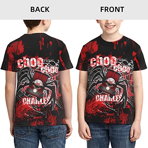 Boys' Short Sleeve Crewneck Tshirt Gaming T Shirts 3D Printed Graphic Tops For Teens Boys Girls Tee Kids Youth Medium 10-12 Years Black #TOP2