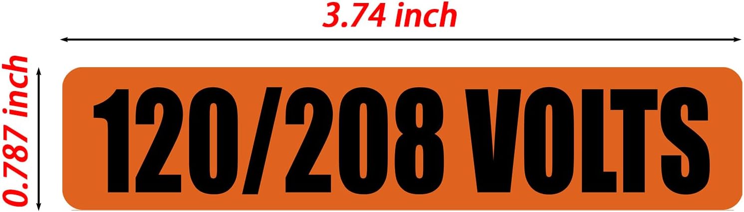 50 PCS | 120-208 Volts Voltage & Conduit Markers | Stickers | Decals | Labels Electrical (50)