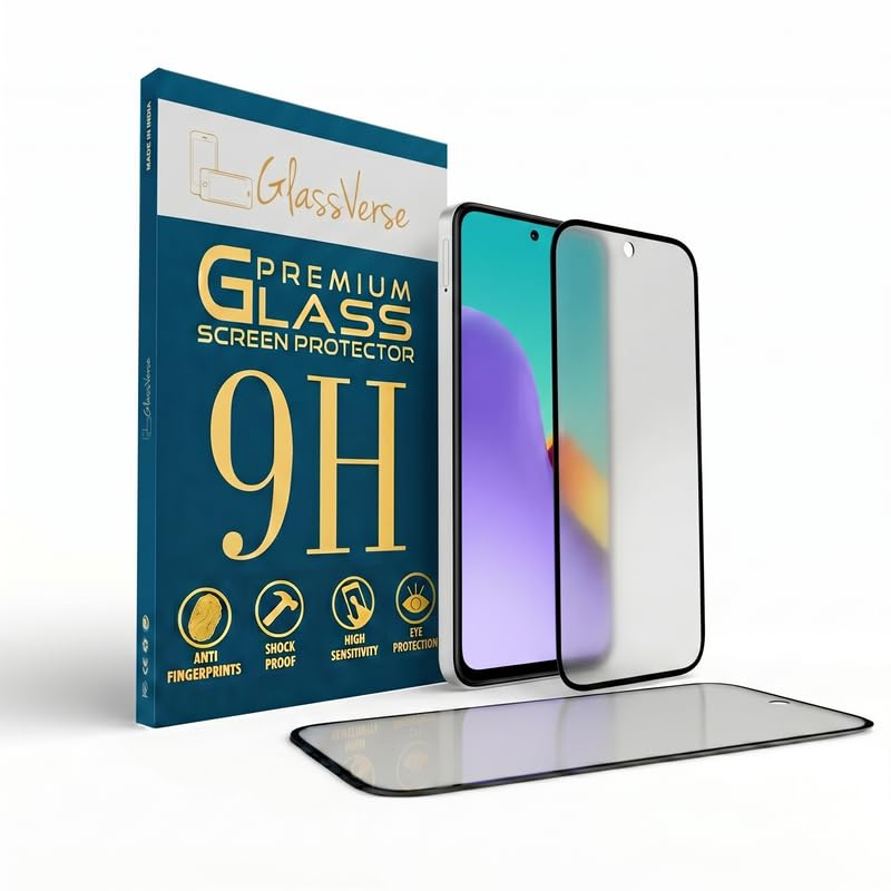Image of GlassVerse Matte Tempered Glass for Redmi 12 5G | Anti Glare, Smooth Touch Screen Protector, 9H Hardness, Edge to Edge, Case Friendly, Hassle-less Installation Kit Included. (Pack of 2)