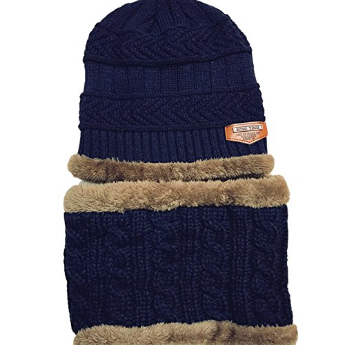 TININNA - Conjunto de invierno de 2 piezas de punto Beanie, gorro...