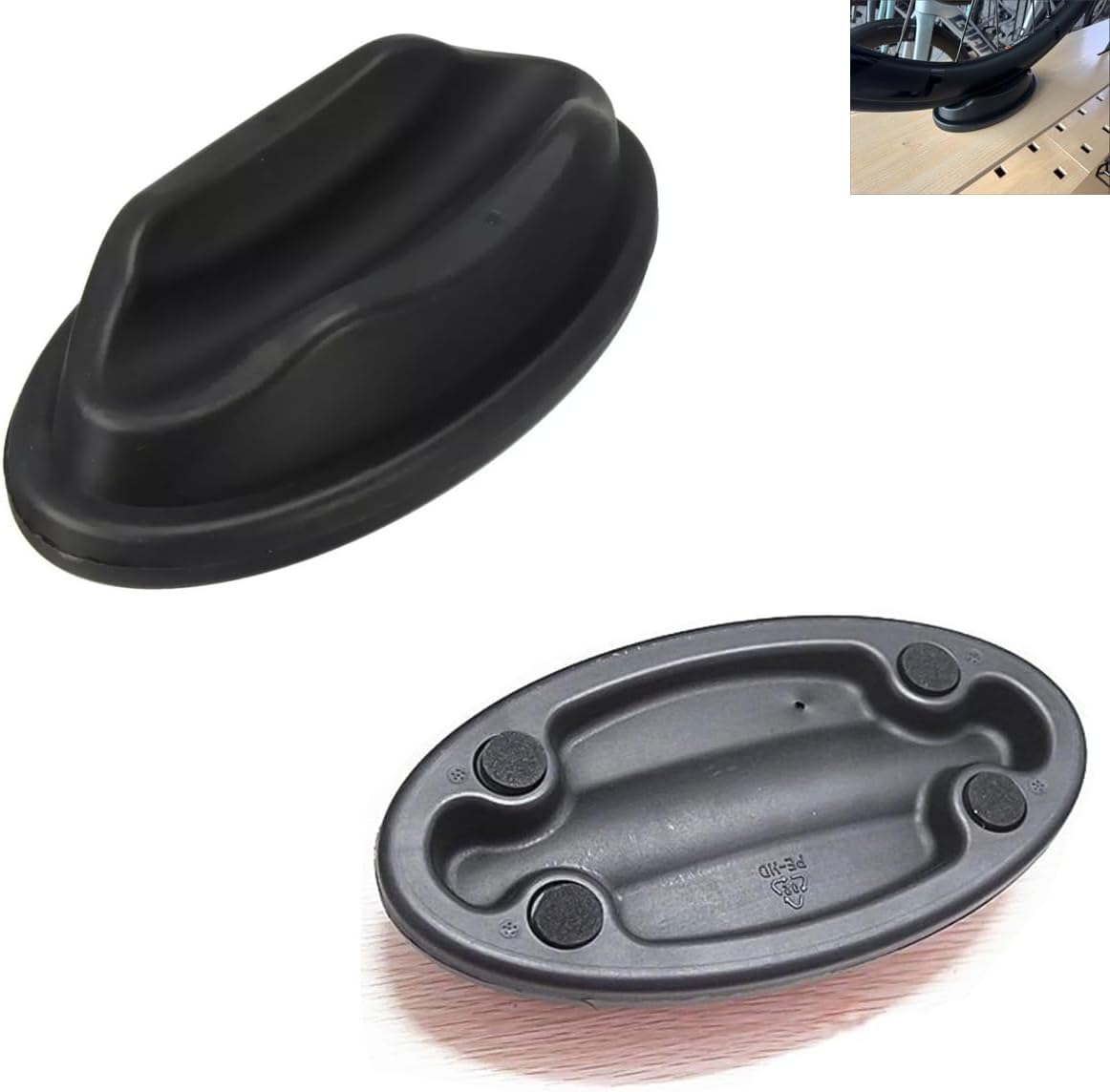 2 Pack Bike Front Wheel Riser Block Support Bike Trainer Front Wheel Stabilizing Leveling Pads for Bicycle Stationary Exercise Bike Stand Indoor Riding Converter Bicycle Trainer