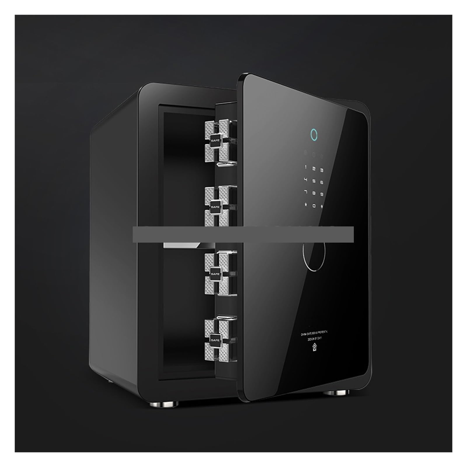 Elektronischer Passwort-Finrabdruck-Safe, Neuer, Smart-Home-Büro, Ganzstahl-Hochsicherheits-Safe Mit Verdecktem Griff | Password-black