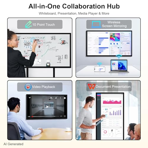 Image of 49 inch Smart Board - 8-Core 8K Android 12, RK3588 Chip, 8GB+64GB, Eshare Wireless Mirroring with Phone Control, for Classroom Teaching, Live Streaming, and Office Meetings (Board Only)