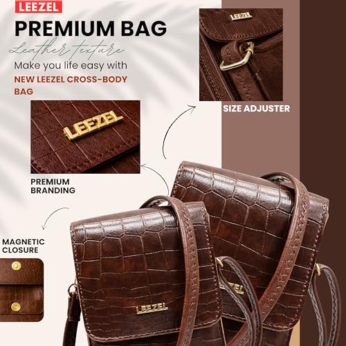 Image of LEEZEL Women's Girls Wallet Sling Bag for Mobile Cell Phone Holder