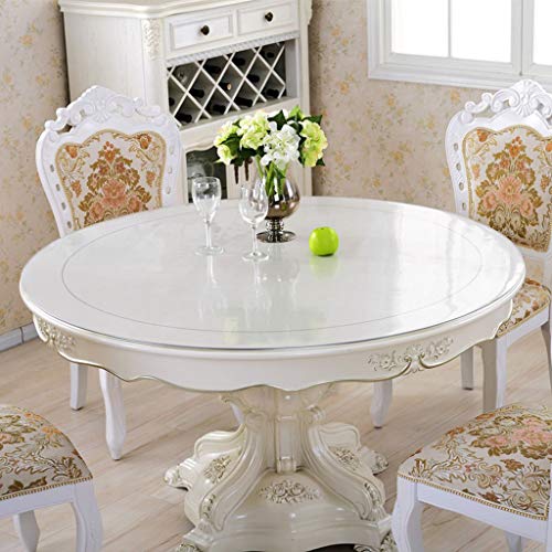 Nappe ronde en PVC anti-huile et imperméable pour protection de table