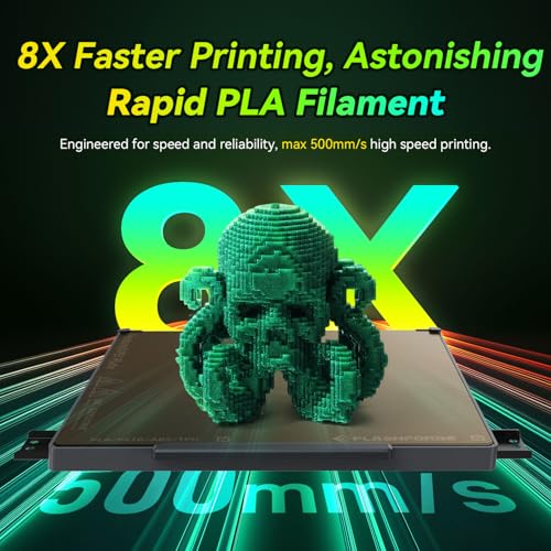 Image of FLASHFORGE Xmas Series Rapid PLA Filament Aurora Green, High Flow Speedy 3D Printer Filament Max 500mm /s High-Speed Printing, Radiated Unparalleled Brilliance, Twinkling and Ultra-Smooth Finish