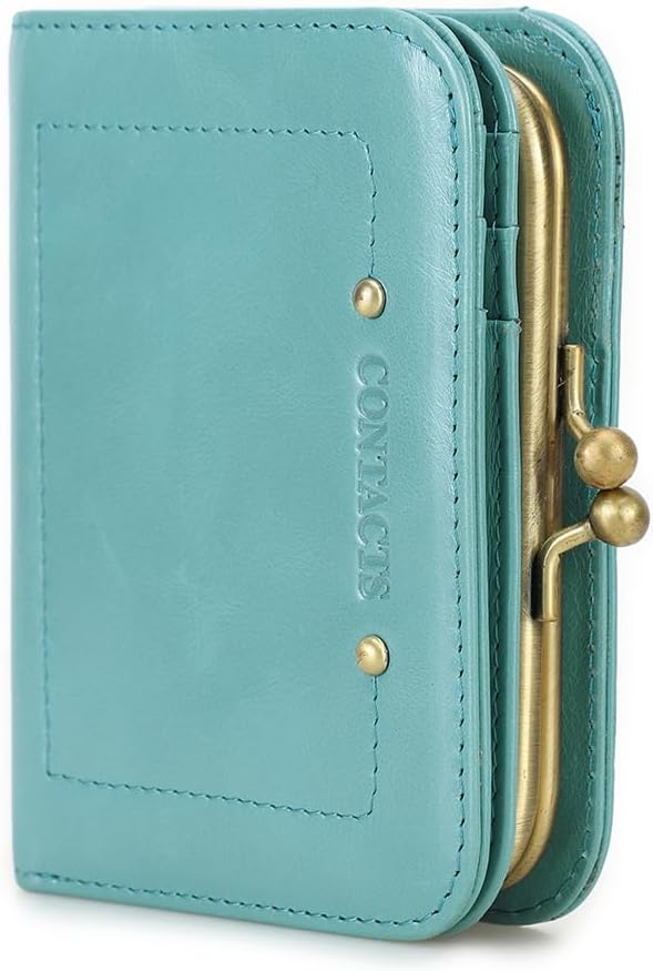 Erkek Vintage stil Bifold hakiki deri cüzdan en çok satan RFID engelleme kısa uz