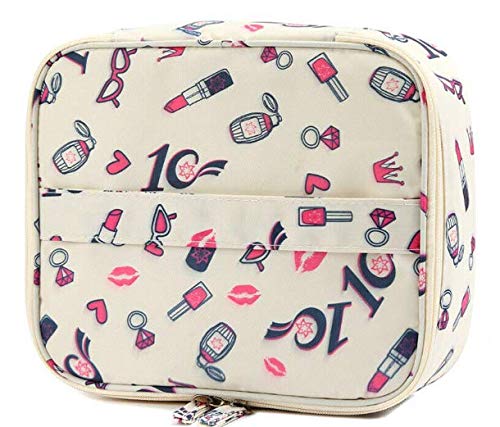 PACKNBUY Cosmetic Makeup Bag Storage Organizer for Women (WHITE)