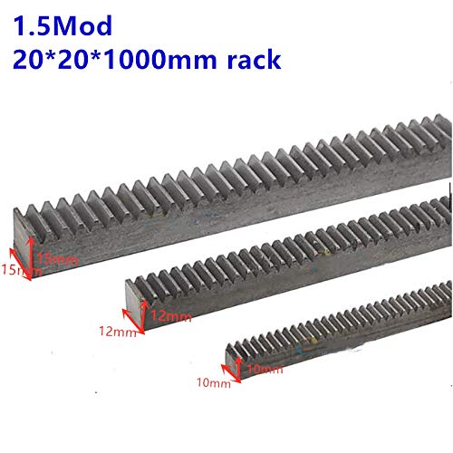TMP1105 1Pc Pinions 1.5Mod 20x20x1000mm Rack Straight Teeth 1.5 Modulus Rack Steel Gears Precision CNC Toothed Rack