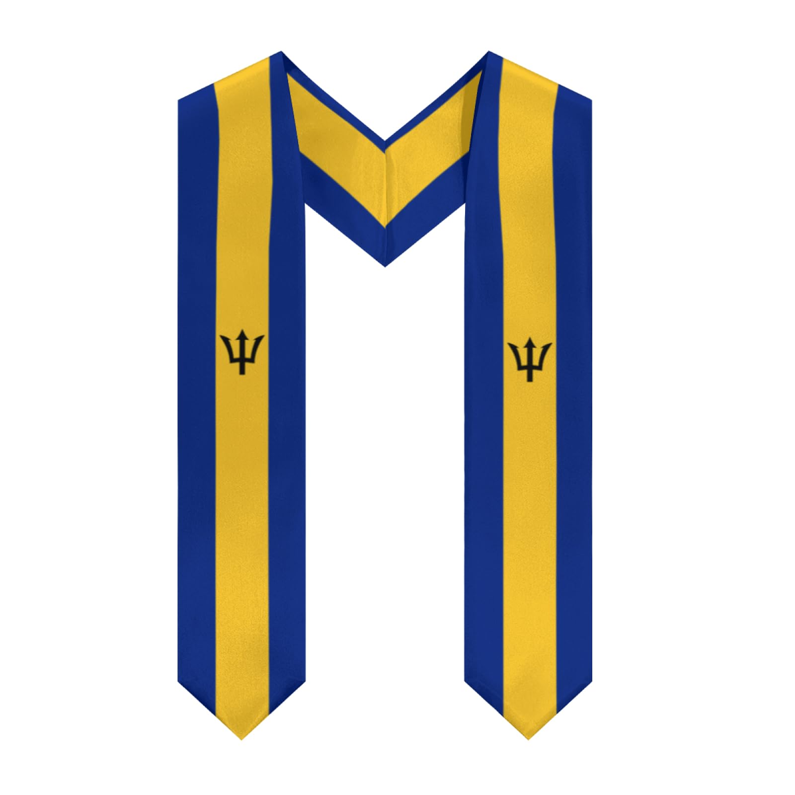 FWJZDSP Vintage Barbados Barbadian Flag Graduation Stole Scarf Sash Shawl for Study Aboard International Students