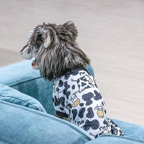 CuteBone Dog Halloween Pajamas Puppy Onesies Small Dogs Soft Pjs Coat Cat Apparel Comfy Pet Christmas Clothes Outfit Doggie Bodysuit P281XL