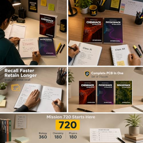 Image of Parth Goyal NEET UG & JEE 2026 Exam Prep Combo Set of 2 Books | ChemHack 6th Edition & Physicshack for Class 11 & 12 | Active Recall Fast Revision Guide