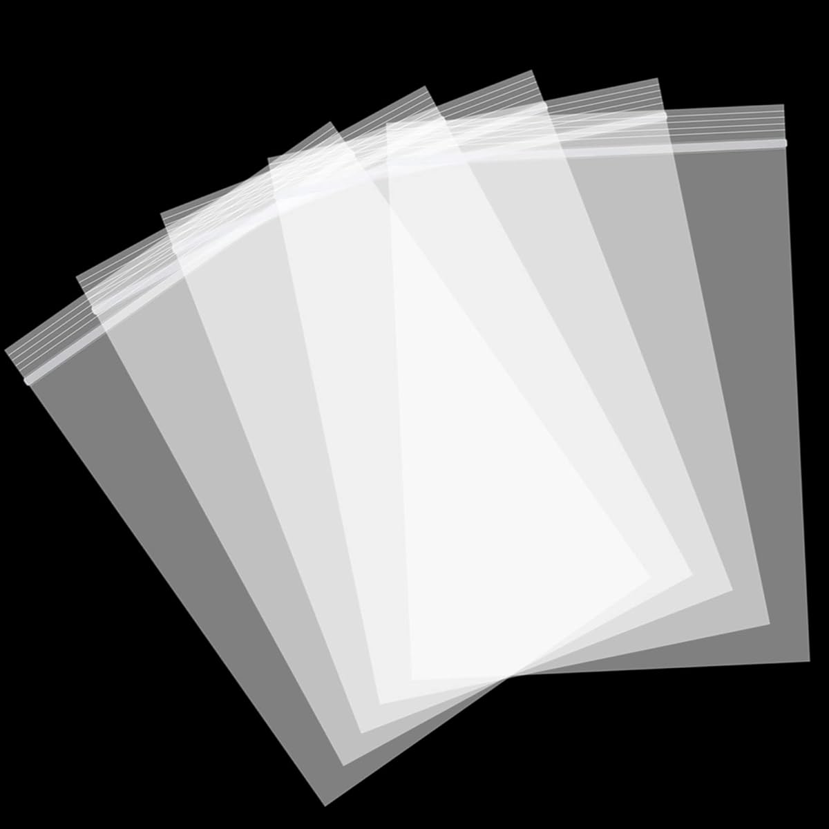 Plastic Bags, 2 mil Thick, Clear Zip Bags