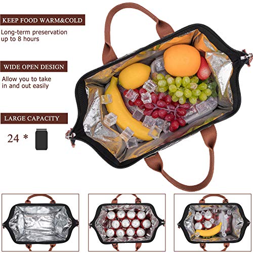 Lunch Bag With Leak Proof Material, Insulated Lunch Box For Women/Men, Lunch Tote Bag For Work/Picnic/Hiking/Beach/Fishing (Zebra Pattern) #TOP1