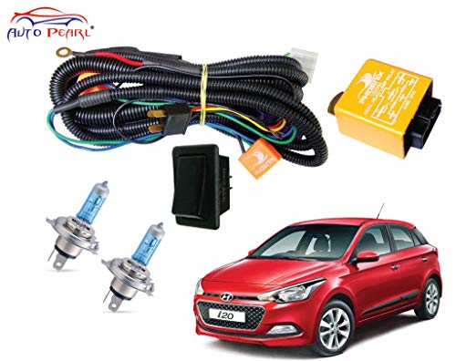 Image of Autopearl Halogen Headlamp Wiring Harness Kit for I20 Elite (Set of 3, Multicolour)