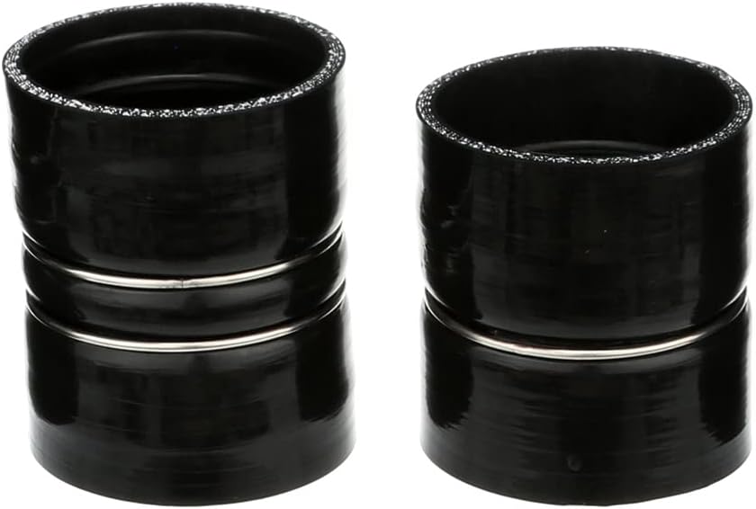 Heavy Duty Silicone Intercooler Boot and Clamp Kit Compatible with 2008 2009 2010 Ford 6.4 Powerstroke F250 F350 Intercooler Boot Kit Diesel Resistance to Heat, Pressure, Fuel, and Oil (black)