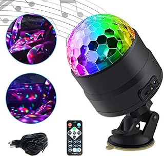 Disco Ball Strobe Light,Maso Car Interior Atmosphere DJ Light Sound Active Function