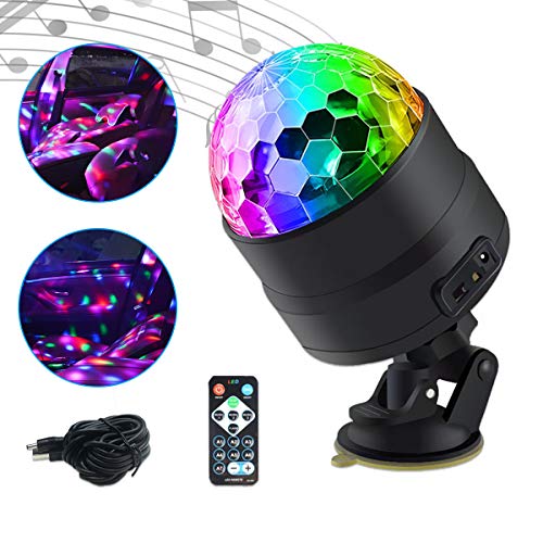 Disco Ball Strobe Light,Maso Car Interior Atmosphere DJ Light Sound Active Function