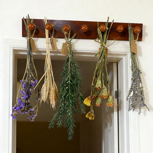 Tnstbiee Hanging Herb Drying Rack, Space - Saving Design Holds 7 Bouquets