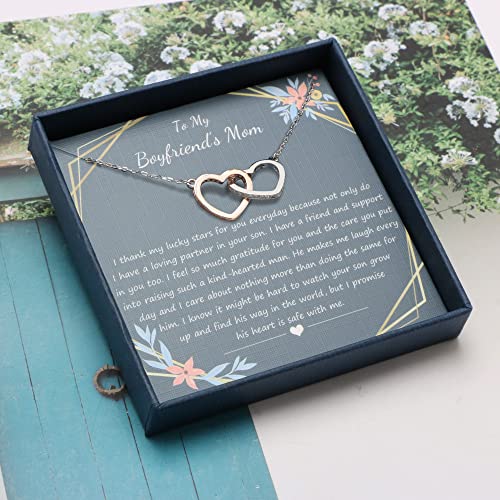 Alebee Boyfriend's Mom Necklace Jewelry For My Boyfriend's Mom Cute Necklace Gifts For Women Jewelry Gift For Women Necklace For Mom Mother's Day Birthday Christmas #TOP1