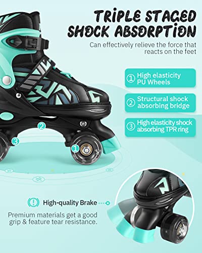 Marcent Adjustable Roller Skates For Girls And Boys, Light Up Roller Skates For Kids Beginners Teens, For Kids #TOP5