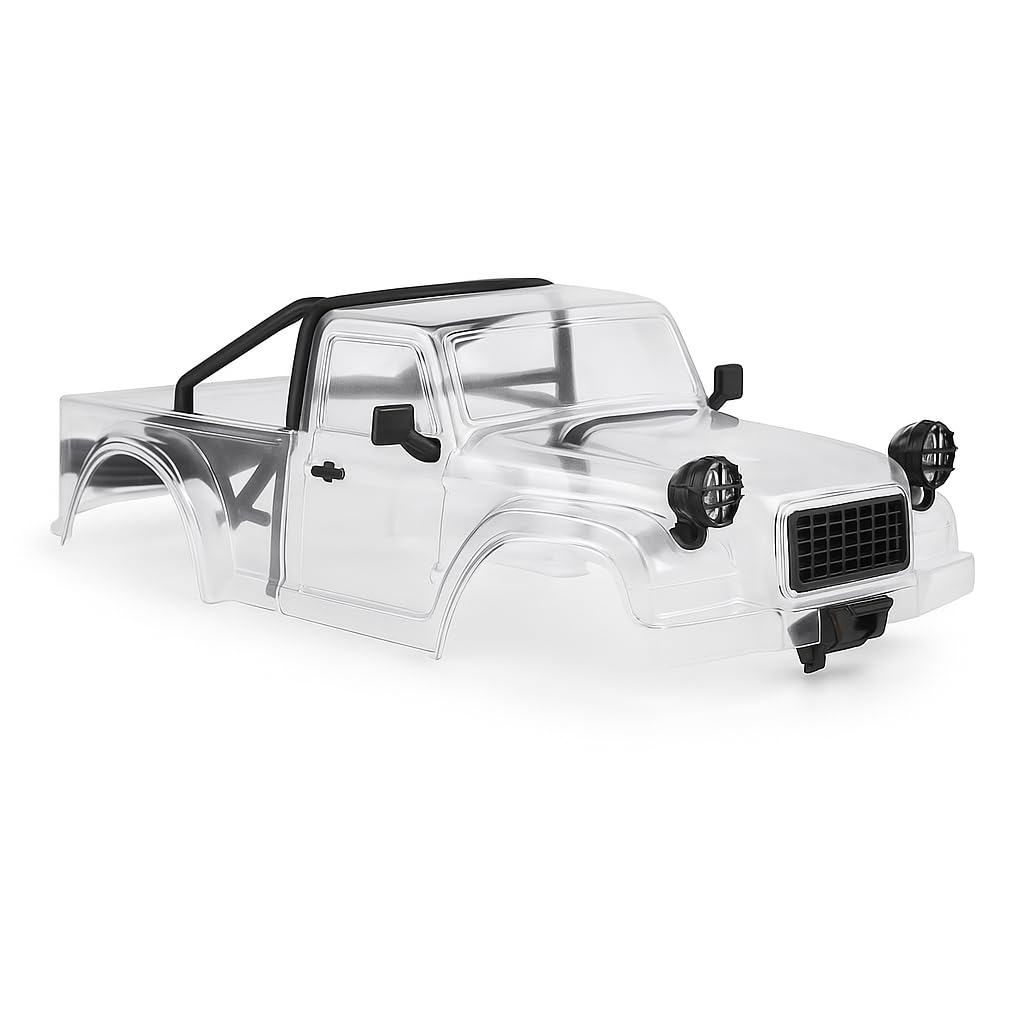 AMK TRX4M Clear Body Shell Kit for 1/18 RC Crawler TRX4M Bronco Defender Upgrade Parts with Decorative Accessories