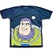 Disney Little Boys' Toddler Buzz Lightyear and Woody Big Face Toy Story T-Shirt, Navy, 5T
