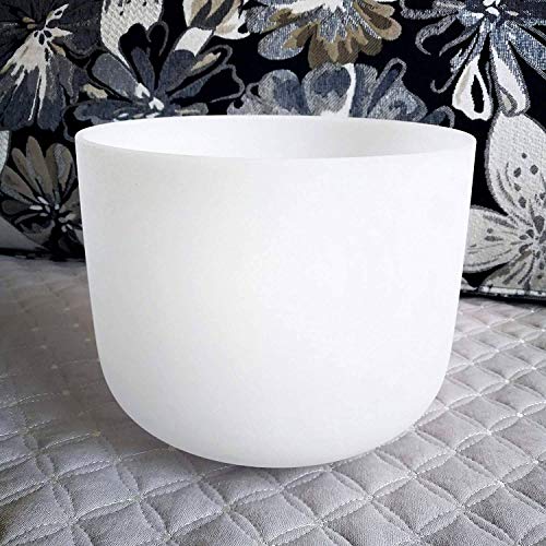 Youmine 8 Inch 432Hz klankschaal Perfect Sound Note een Third-Eye Chakra Frosted Quartz Crystal Meditatie met Rubber - Image 5