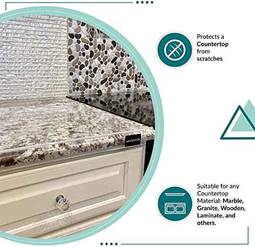 Acrylic Cutting Boards For Kitchen Counter,Clear Chopping Board Non Slip Cutting Boards For Kitchen Cutting Board With Lip For Counter Countertop Protector Home Restaurant (Size : 24 X 18 Ins) #TOP5