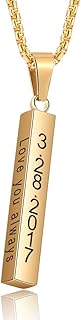 Collar de Mujer Hombre Personalizable con Nombre Collar de Acero Inoxidable, Joyería Personalizada con Nombre de Pareja Grabada con Cadena de 22"(58 cm)(Rosa/Plata/Negro)
