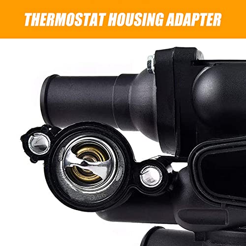 68003582Ab Thermostat Housing Assembly Compatible With Chrysler 200 2011-2014 Sebring 2008-2010 / Dodge Avenger 2008-2014 Journey 2009-2017 / Compass 2009-2017 Patriot 2013-2017 #TOP3