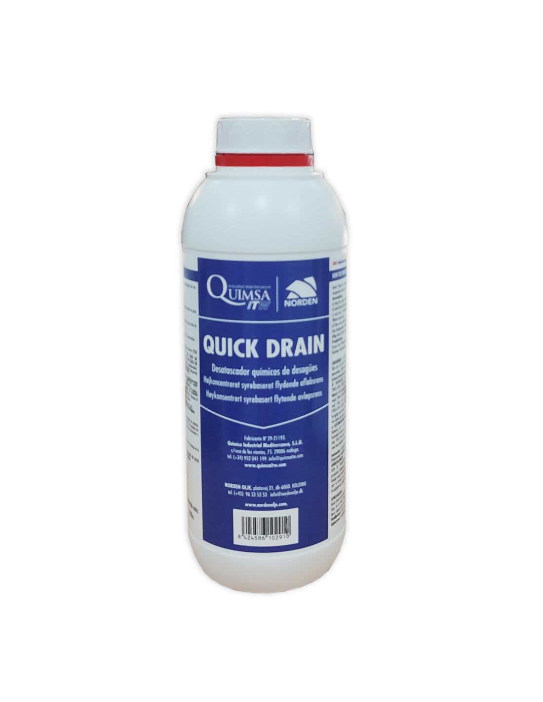 Desatascador Químico Quick Drain 1 Lt