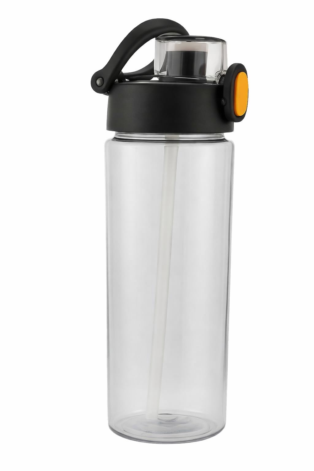 SHREE MAHA Sipper bottle with straw, thick black clear cap (900ml) For Adults Motivational Water Bottle Sipper With Straw & Time For Gym Office School Home Water Bottle [1 PCS]-image-10
