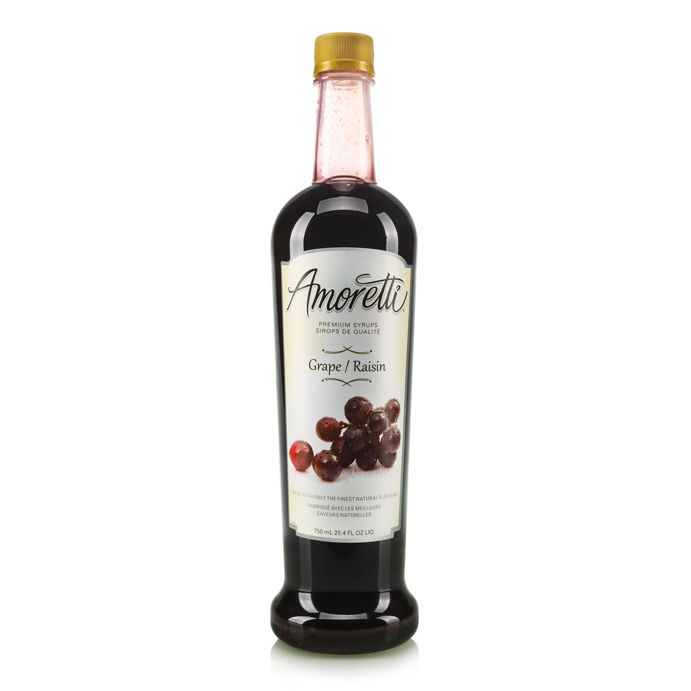 Amoretti - Premium Grape Syrup, 94 Servings Per Bottle (750 ml), with Pump for Flavoring Coffees, Cocktails, and other Beverages, Gluten Free, GMO/GEO Free, Preservative Free