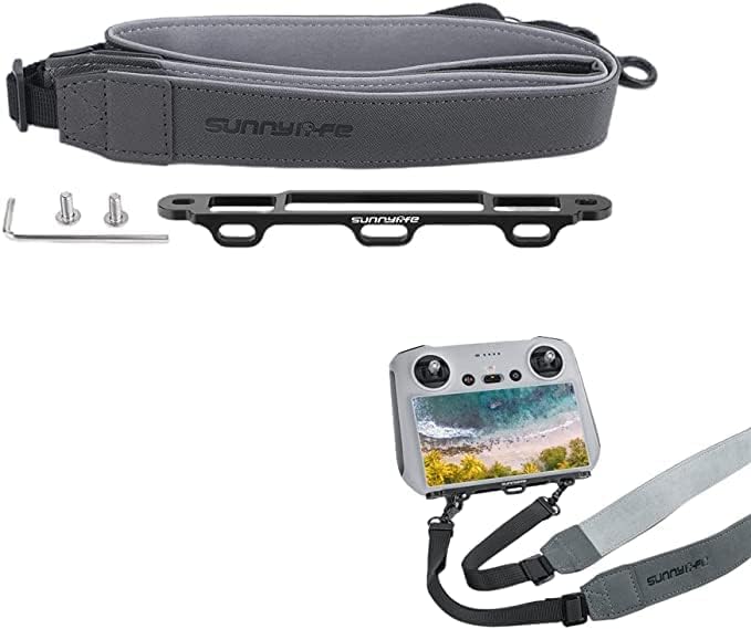 Xmipbs Correa ajustable para accesorios de controlador DJI RC, correa de hombro de cuero PU con hebilla de aleación de aluminio CNC para DJI Mavic