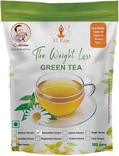 32 Baar Chamomile Flavour Tea | Herbal Infusion Green Tea | Relaxing & Refreshing | Perfect for Stress Relief & Immunity B Price In India