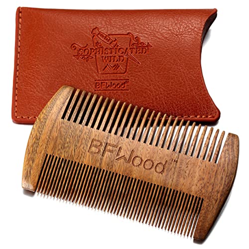 BFWood Peigne moustache de poche – Peigne en bois de