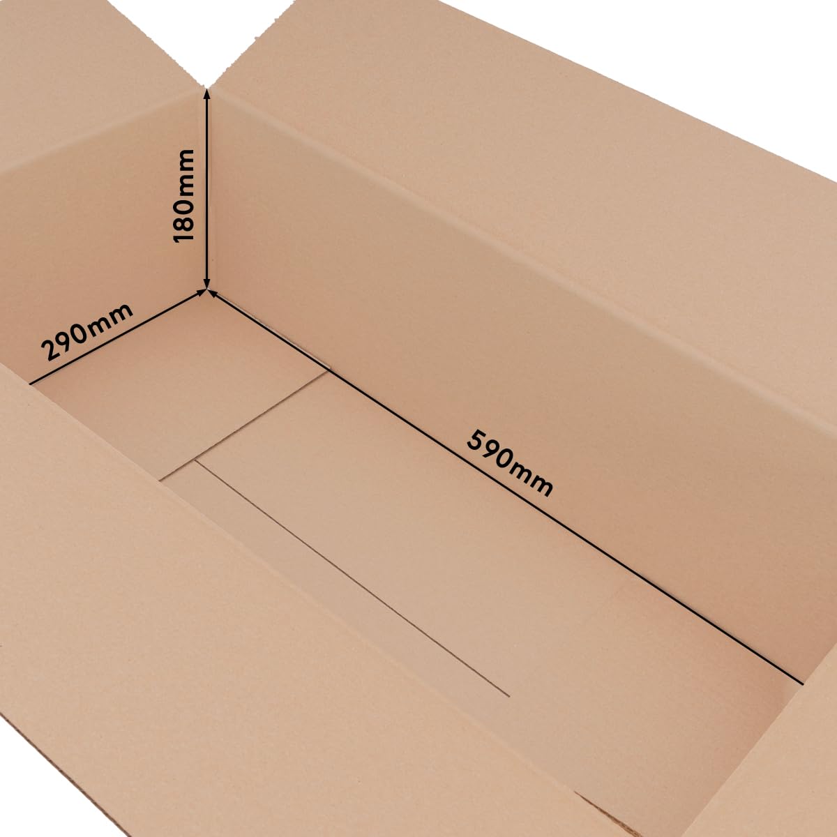 verpacking Kartony klapowe 590 x 290 x 180 mm KK 123 Brązowe [Rozmiar i ilość do wyboru] jednowarstwowe duże kartony 25 szt.