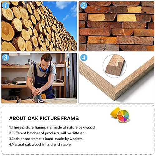 ATOBART 8x10 Set of 6 Oak Wood Picture Frame Solid Wooden Photo Frame Natural Wood Color Frames with Real Glass for Wall Mounting or Tabletop Living Room Bedroom Home Decor - Image 5