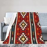 YINGD Manta de forro polar nativo del suroeste americano, indio, azteca, navajo, manta para sofá, cama, sofá, silla, mantas suaves y peludas de franela cálida de 200 cm x 150 cm