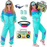 Zhouboat 80S 90S Women Tracksuit Costume Outfit Mint Colorway L