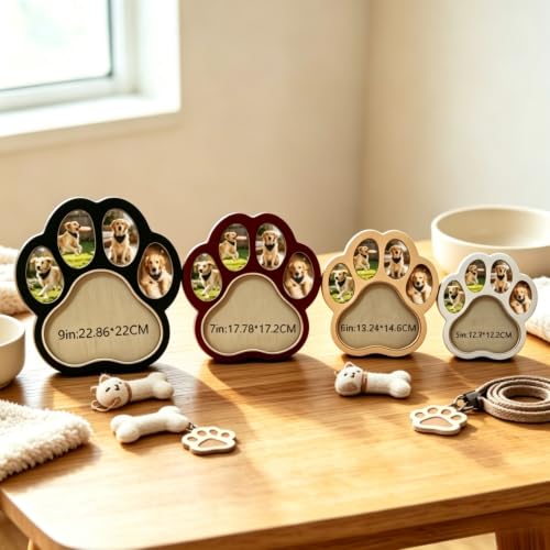 Caja de sombra conmemorativa con diseño de huella para guardar recuerdos de tu mascota 5