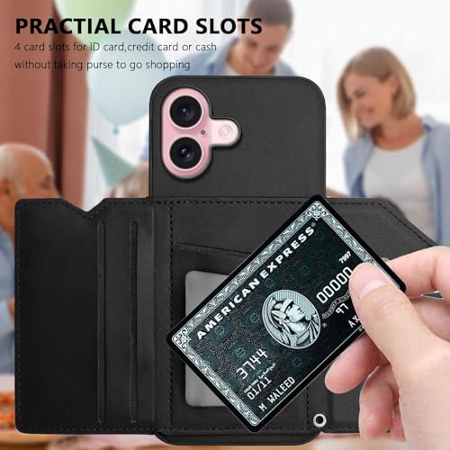 Coque iPhone 2025 de qualité supérieure en cuir premium noir LEMAXELERS - 5