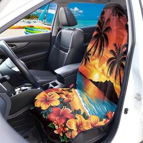 Image of Daisy Car Seat Towel Cover Front Car Seat Covers Universal Front Seat Cover Waterproof Soft Auto Seat Covers Anti-Slip Universal Fit for Auto Truck Van SUV