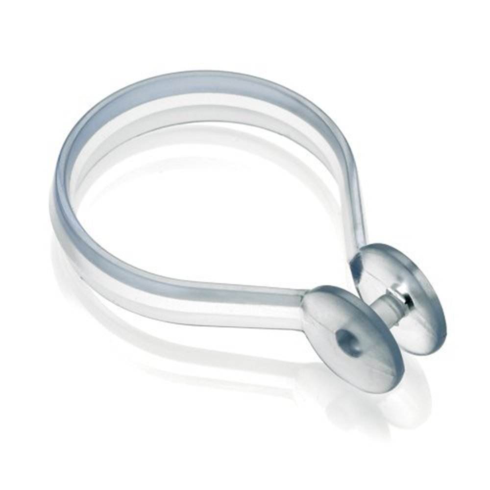 Croydex Clear Shower Curtain Button Rings, Pack of 12, Clear