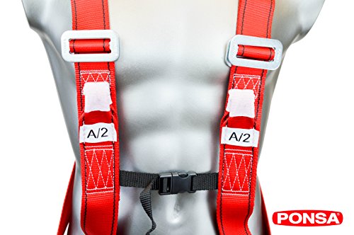 Absturzsicherung Ponsa Fallschutz Set mit Auffanggurt
