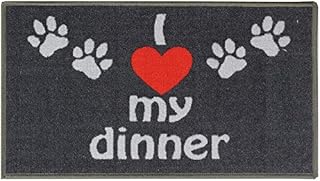 JVL Pet animal novelty machine washable 40 x 70cm feeding mat - Dinner
