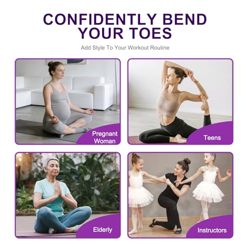Image of 3 /6 Pairs Pilates Socks for Women,Grip Yoga Socks Non Slip for US Sizes 6.5-10